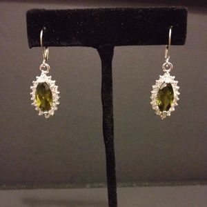 Olivine Peridot Crystal Earrings